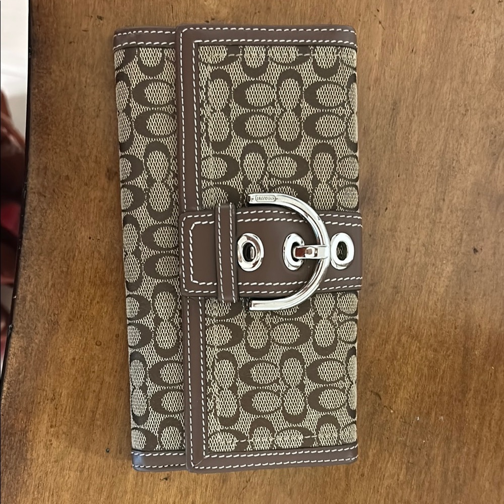 Coach Brown Monogram Wallet